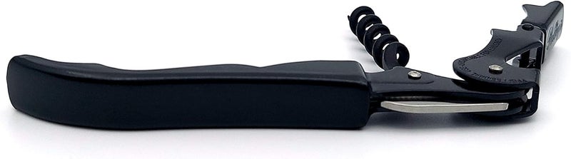 Pulltap's Genuine Classic 500 LEFT-HANDED Waiter's Corkscrew – Double-Hinged Wine Key with Hinged Foil Cutter – Patented Design – Made in Spain – Black/Black (Negro/Negro) - Image 3